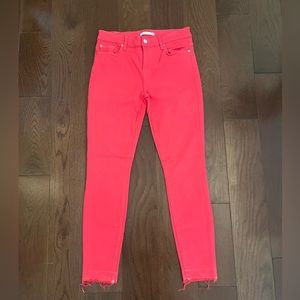 7 For All Mankind Red Skinny Jeans